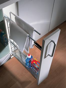 Towel Rail Pull Out, Kesseböhmer No. 15, full extension with soft and self closing mechanism
