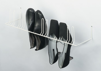 Shoe rack, For screw fixing to the wall, for 4 or 6 pairs of shoes