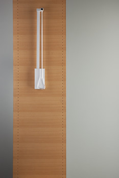 Wardrobe lift, With integrated soft closing mechanism, for internal cabinet width 750–1,100 mm