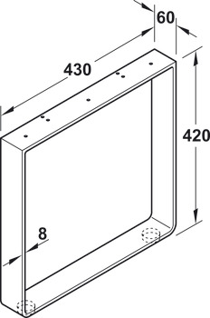 Bench base, made from stainless steel or steel