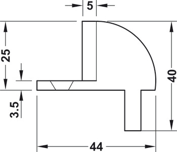 Floor mounted door stop, Stainless steel