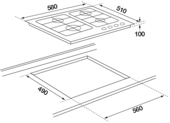 Cooktop, Hafele Gas Cooktop, 60cm