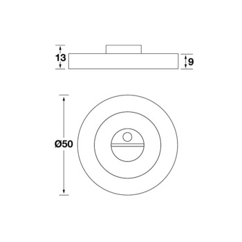 Indicating EM release escutcheon, Startec Designer series, for Australian Locks