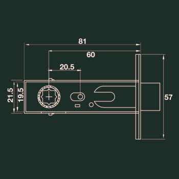 Latch, Privacy 60MM B/S 7.6MM SSS