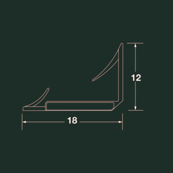 Door seal, intumescent fire and smoke seal (LAS1812lss)