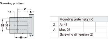 Concealed Hinge, Without Cup, for Thin Doors, Tiomos M0