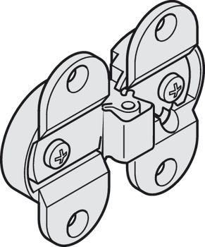 Folding door hinge, Gap 0–10 mm, opening angle 180°