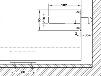 Sliding door fitting, HAWA Super 500 B, set